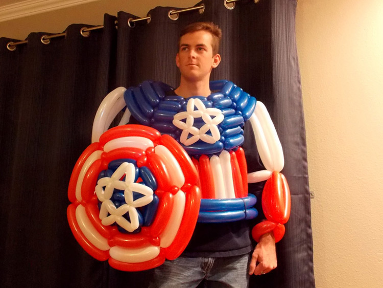Keenan Price in Captain America balloon costume